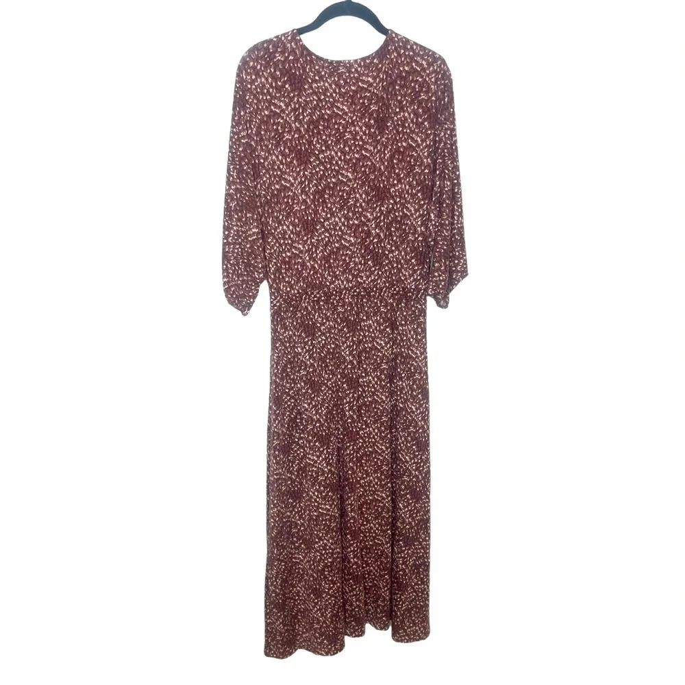GARNET HILL Abstract Print Faux Wrap‎ Dress